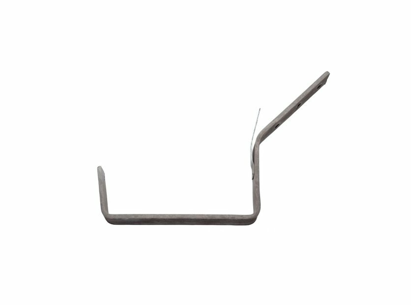 Detail tapgat schroefdraad dakbeugel B55 45 graden verzinkt staal 30x8 mm