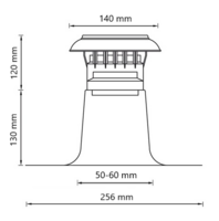 maatvoering Vent-Alu 3000 Ontl EW PP Kap 50-60 PVC