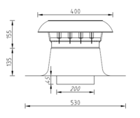 Vent-Alu 2000 DW PP kap + PVC