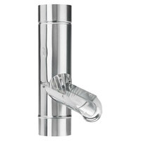 Regenwaterklep zink met RVS bladvanger (80 mm)