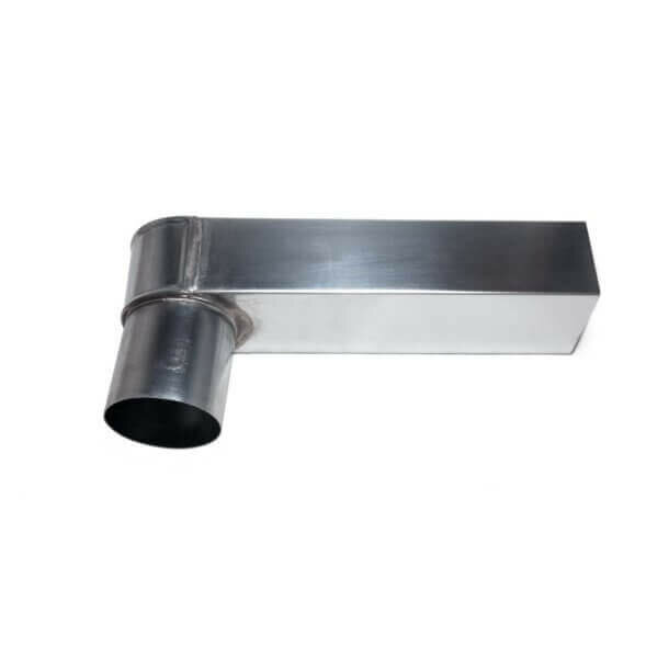 Stadsuitloop zink 60 x 100 mm (uitloop &Oslash;80 mm) 